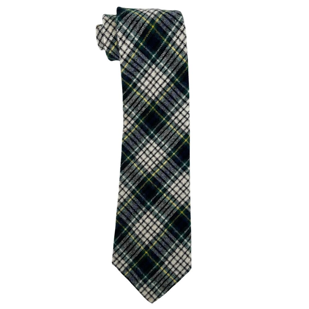 70s plaid wool neck tie Golden Clasp Prince Consort 1970s vintage